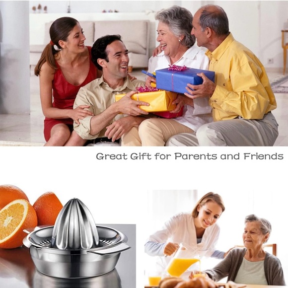 Hand Juicer Reamer Rotation Press with Strainer＆10oz Bowl, 2 Pour Spouts NIB - Picture 6 of 7